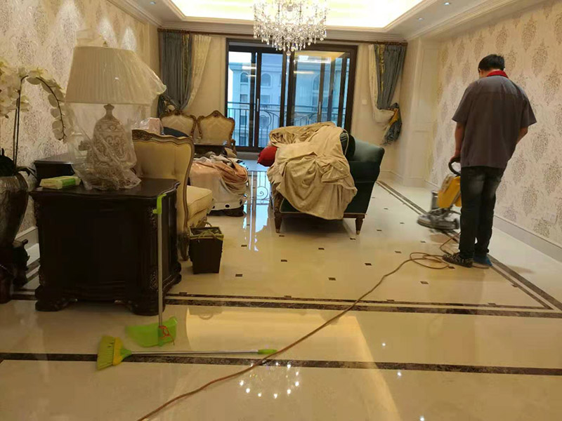 华润悦府家装石材护理实拍